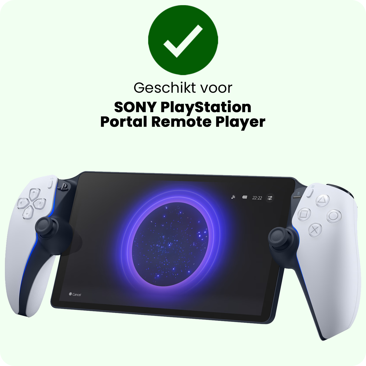 NoXx NoXx Sony PlayStation Portal Remote Player Hoesje Handvat Met Screenprotector - Zwart