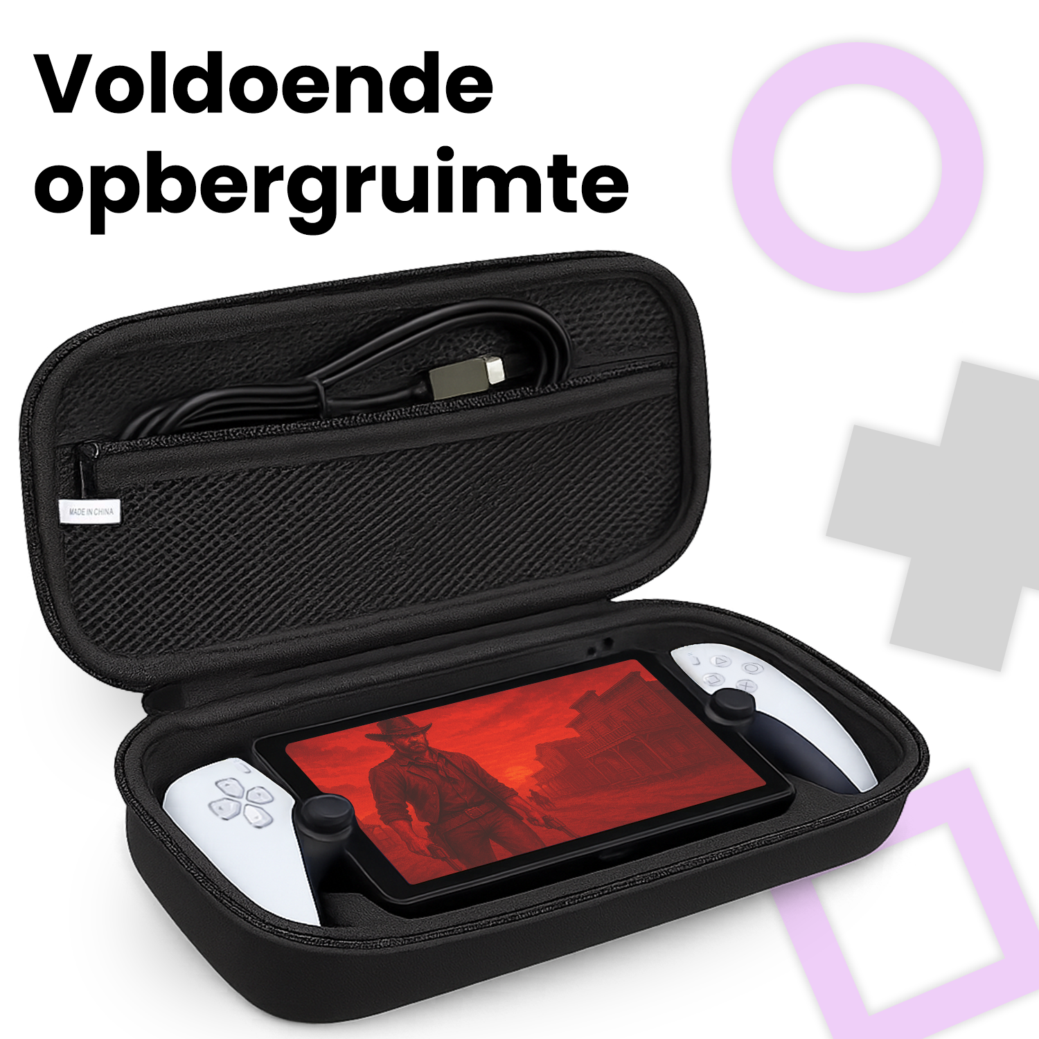 NoXx NoXx Sony PlayStation Portal Remote Player Hoesje Handvat Met 2x Screenprotector - Zwart