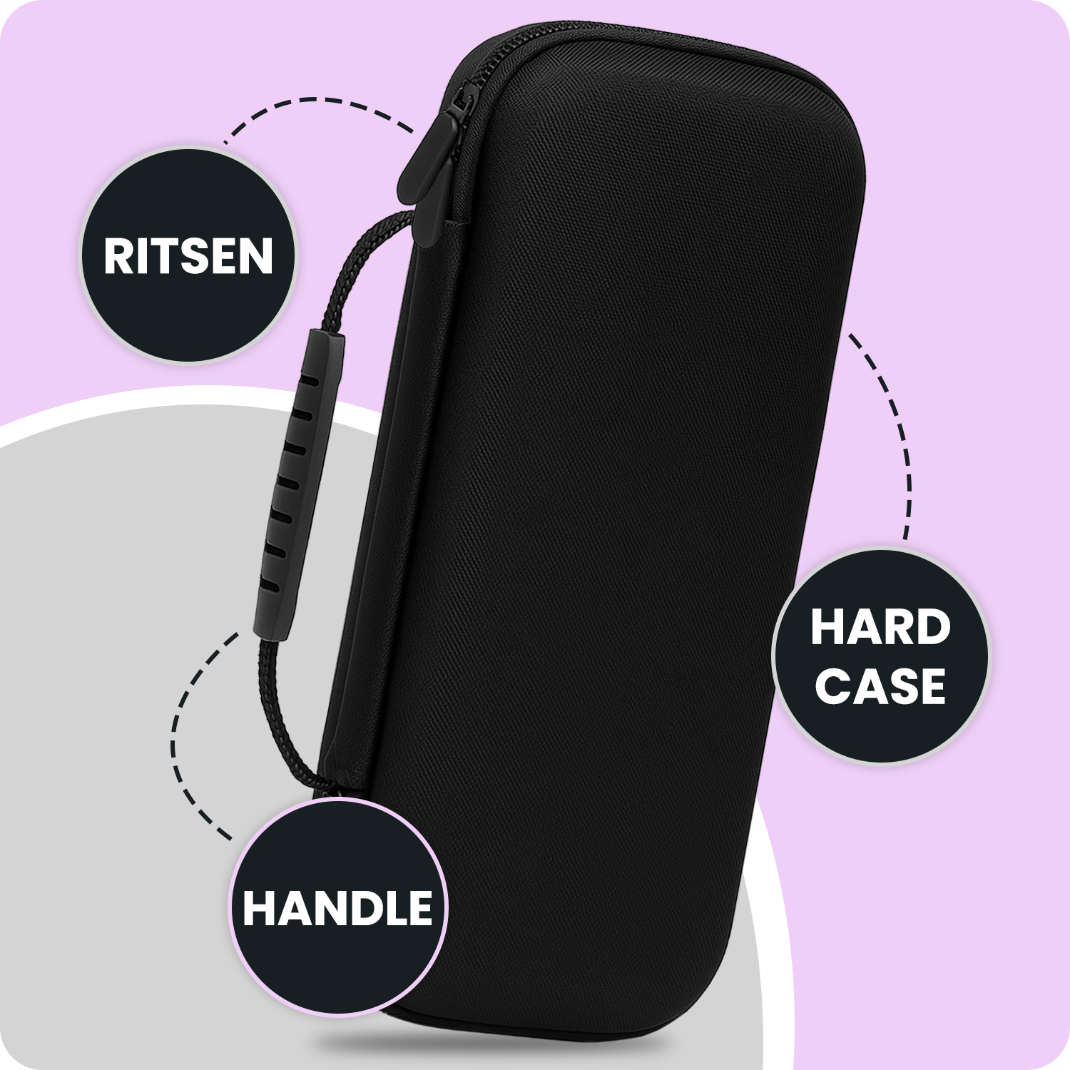 NoXx NoXx Sony PlayStation Portal Remote Player Hoesje Handvat Met 2x Screenprotector - Zwart