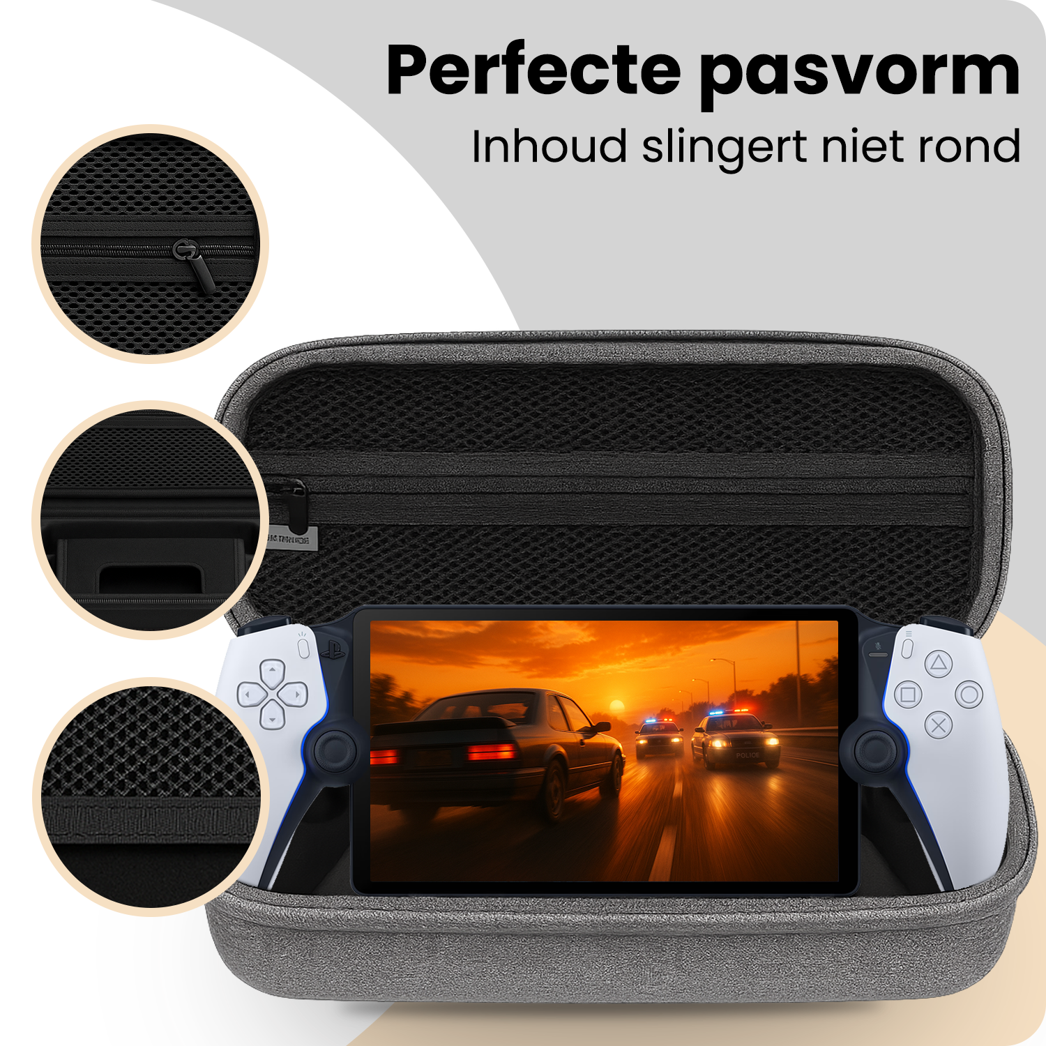 Nomfy Nomfy Hoesje Handvat Sony PlayStation Portal Remote Player - Grijs