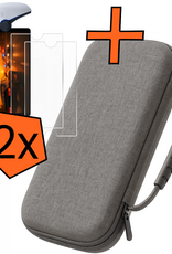 Nomfy Nomfy Sony PlayStation Portal Remote Player Hoesje Handvat Met 2x Screenprotector - Grijs