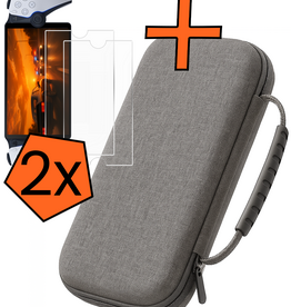 Nomfy Nomfy Sony PlayStation Portal Remote Player Hoesje Handvat Met 2x Screenprotector - Grijs