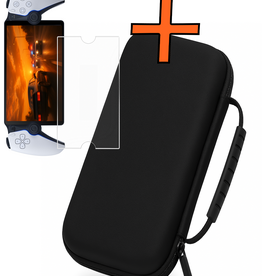 Nomfy Nomfy Sony PlayStation Portal Remote Player Hoesje Handvat Met Screenprotector - Zwart