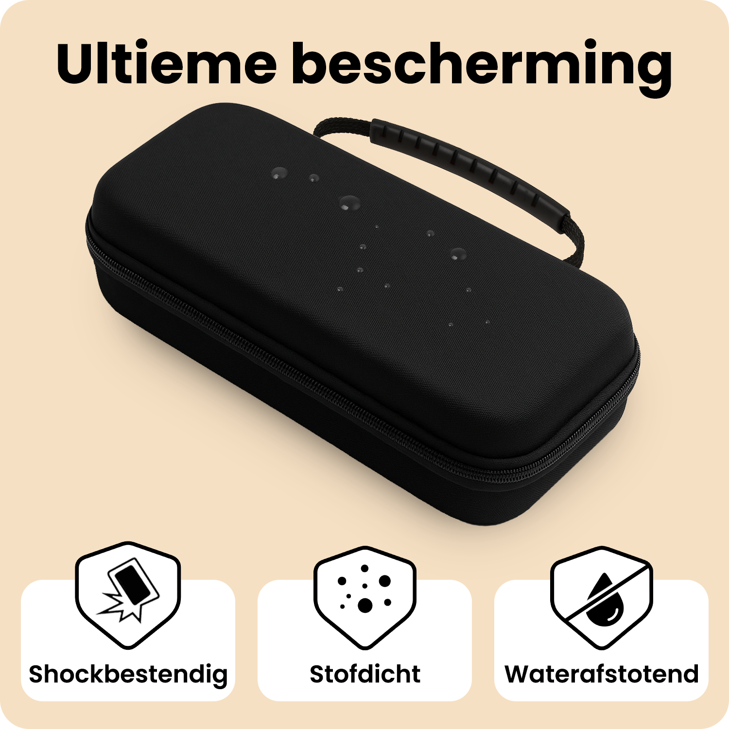 Nomfy Nomfy Sony PlayStation Portal Remote Player Hoesje Handvat Met  2x Screenprotector - Zwart