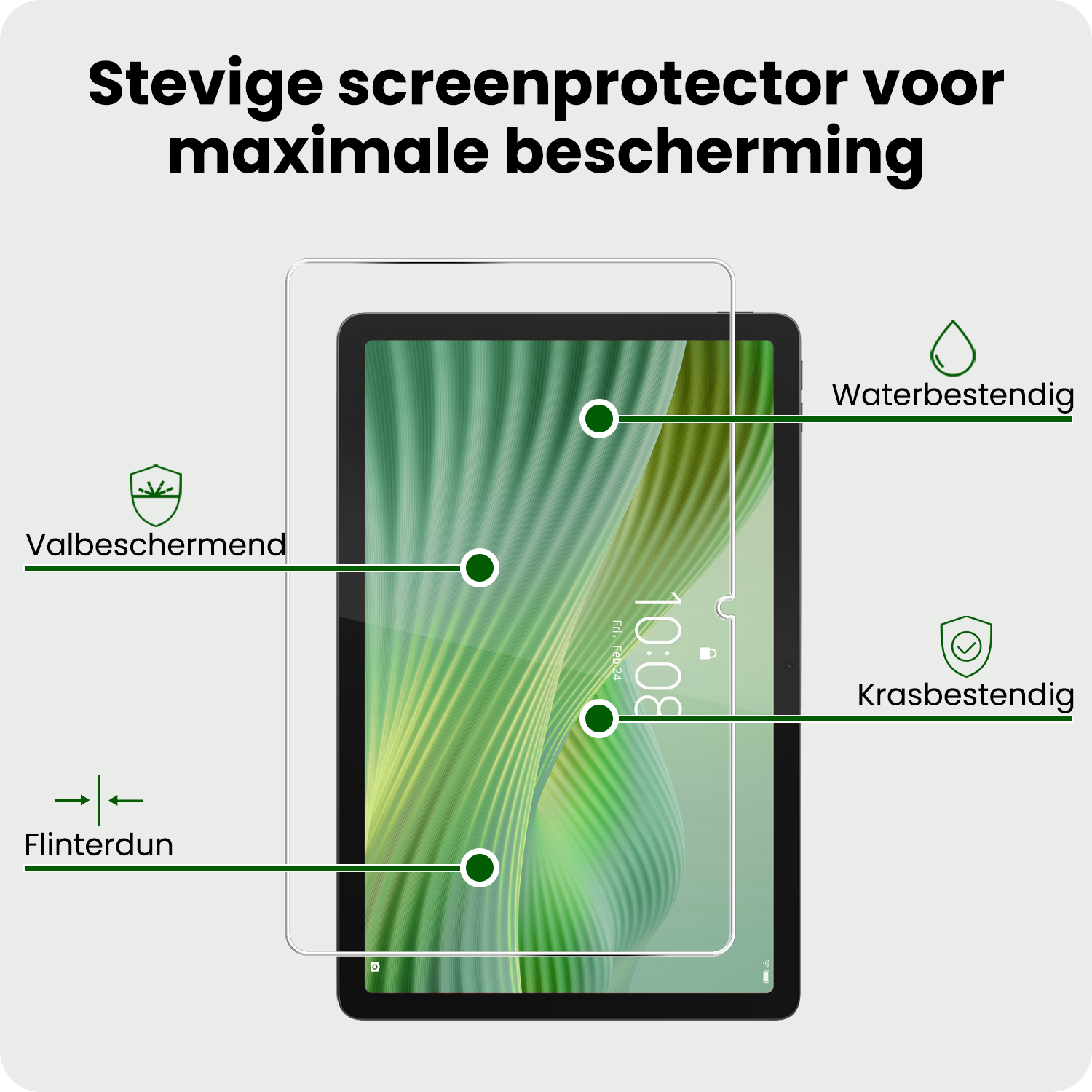 BASEY. BASEY. Lenovo Tab 10.1 inch Screenprotector - 2 PACK