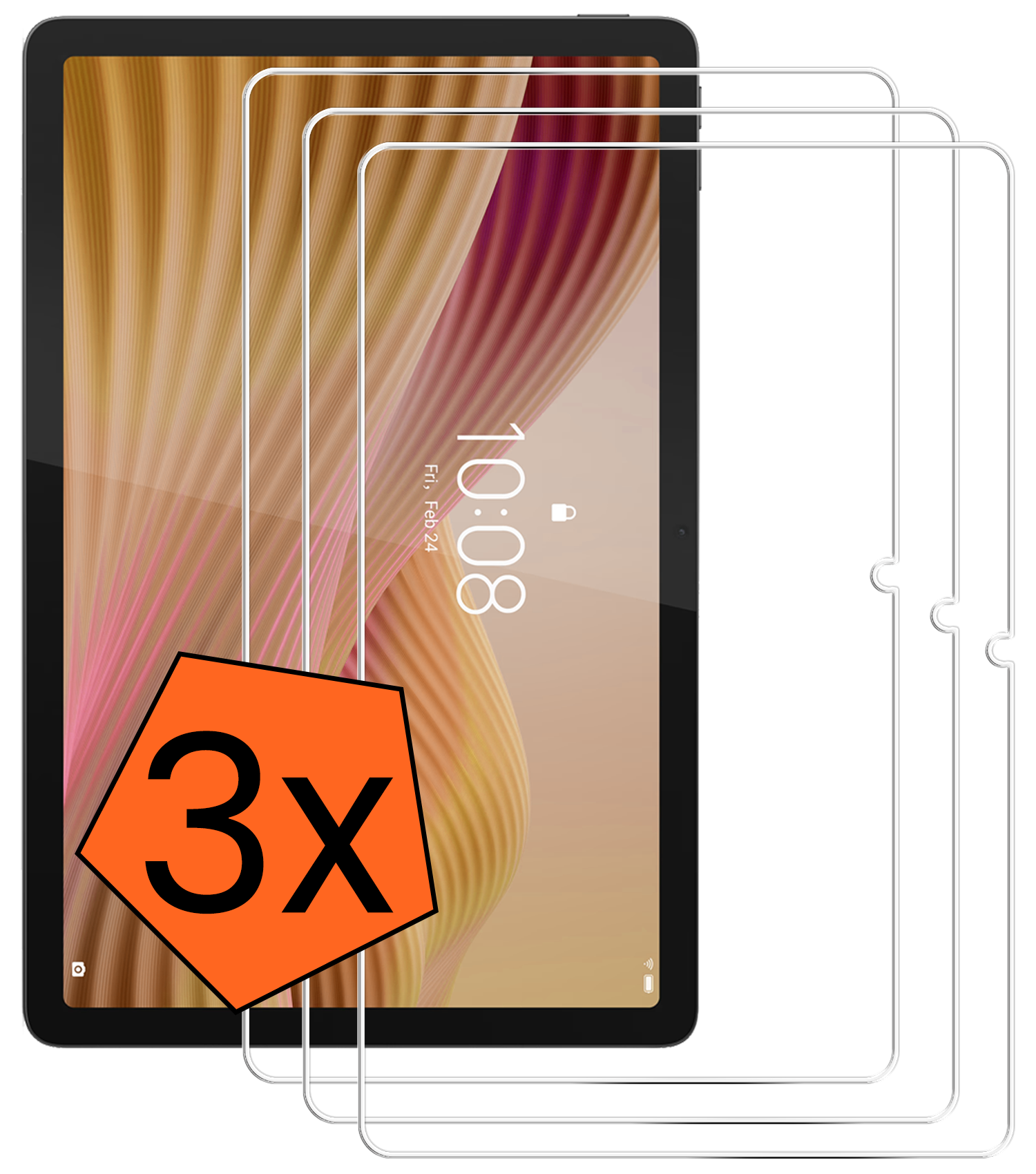 Nomfy Nomfy Lenovo Tab 10.1 inch Screenprotector - 3 PACK