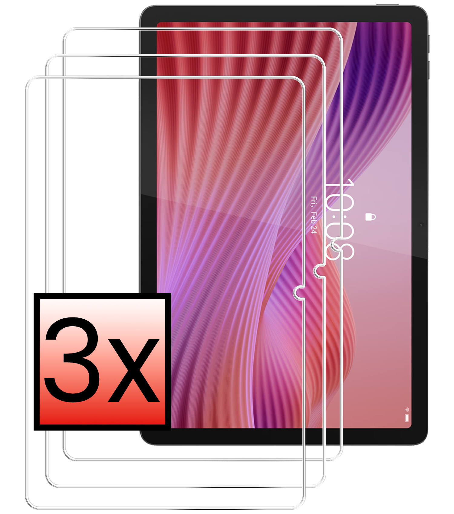 NoXx NoXx Lenovo Tab 10.1 inch Screenprotector - 3 PACK