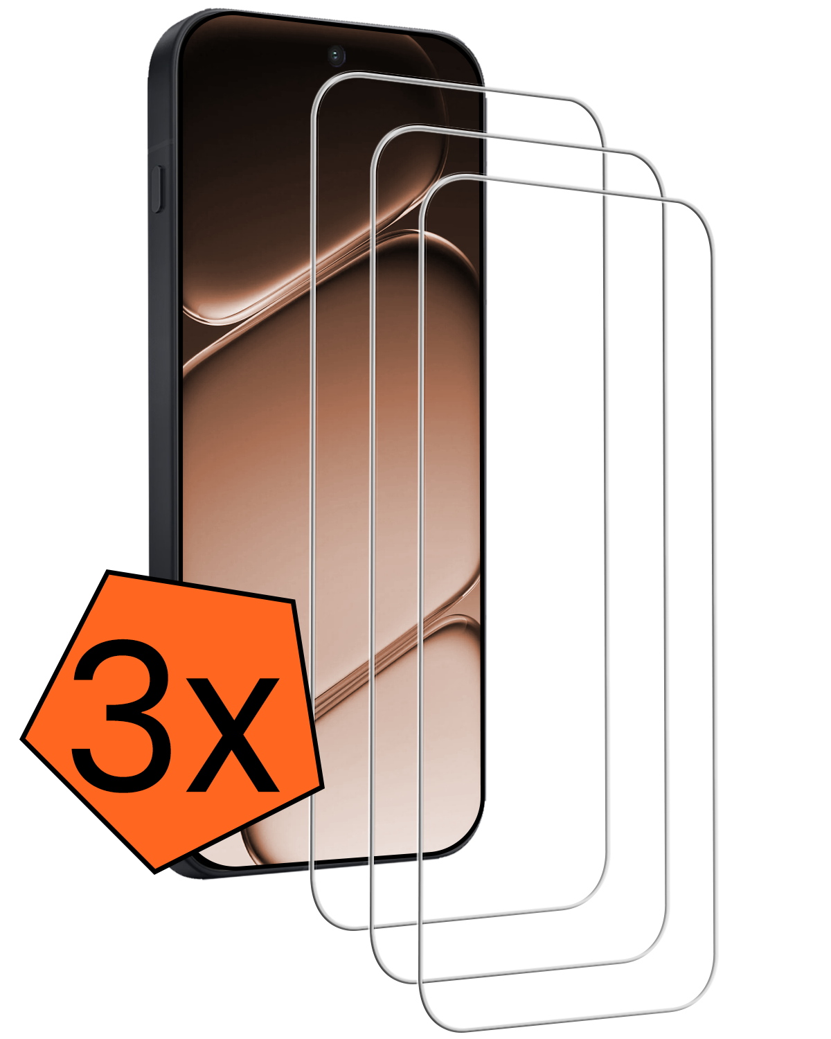 Nomfy Nomfy OnePlus 15R Screenprotector Glas - 3 PACK