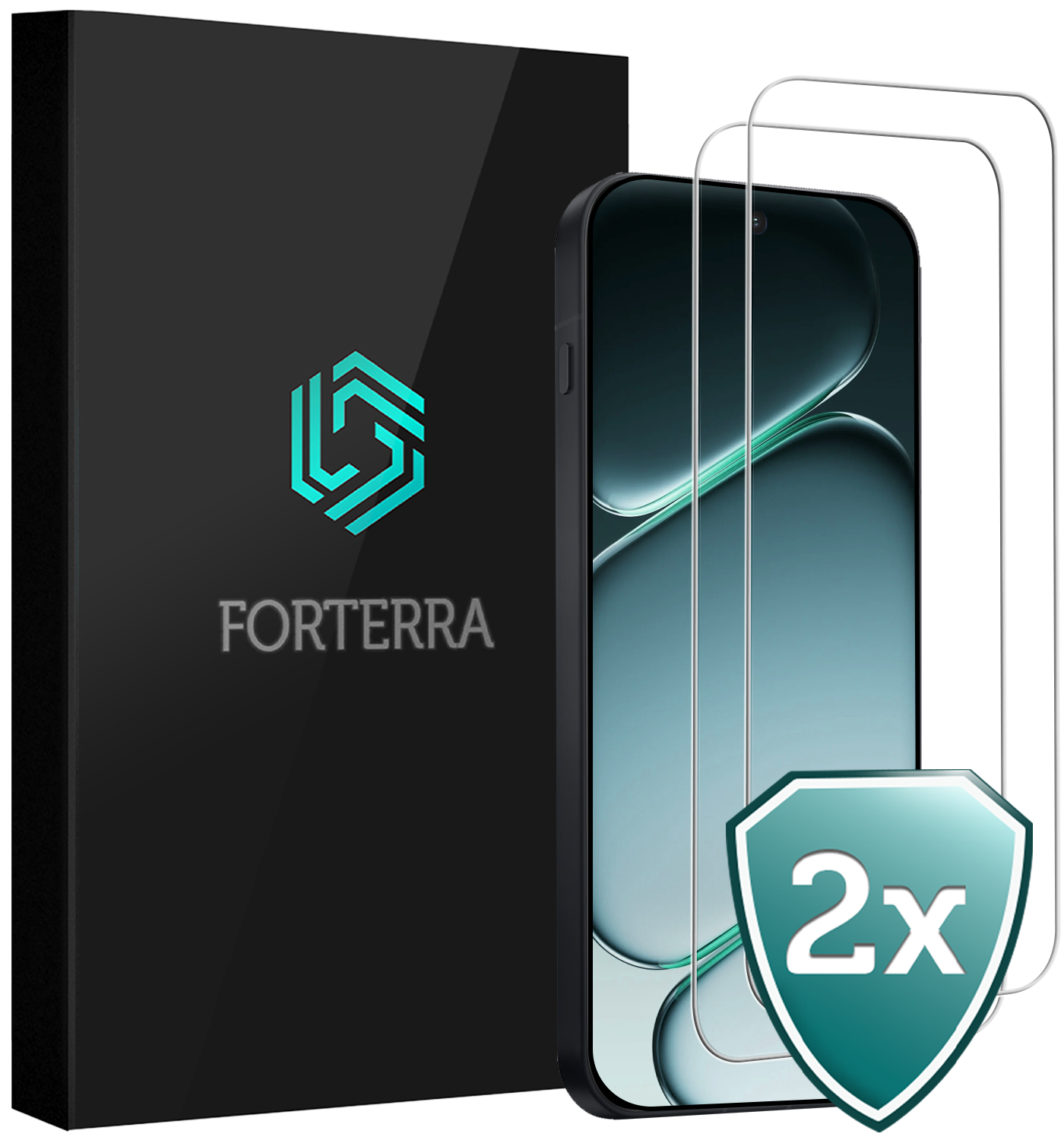 Forterra Forterra OnePlus 15R Screenprotector Glas - 2 PACK