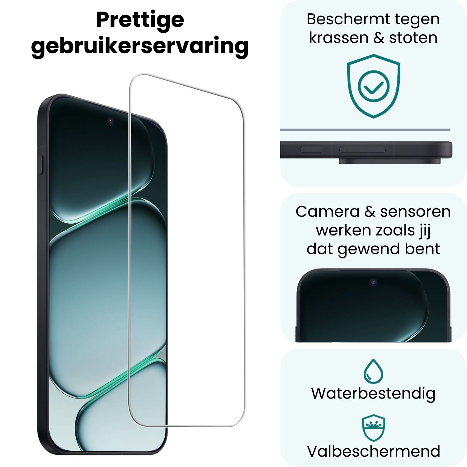 Forterra Forterra OnePlus 15R Screenprotector Glas - 3 PACK