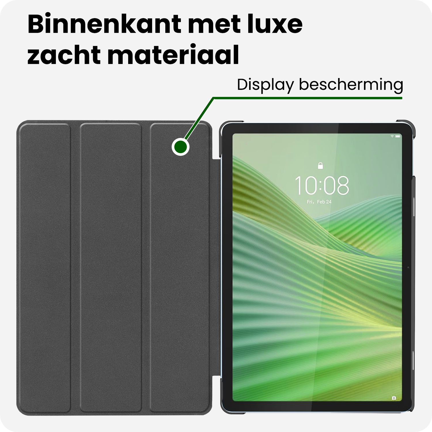BASEY. BASEY. Lenovo Tab 10.1 inch Hoesje - Donkergroen