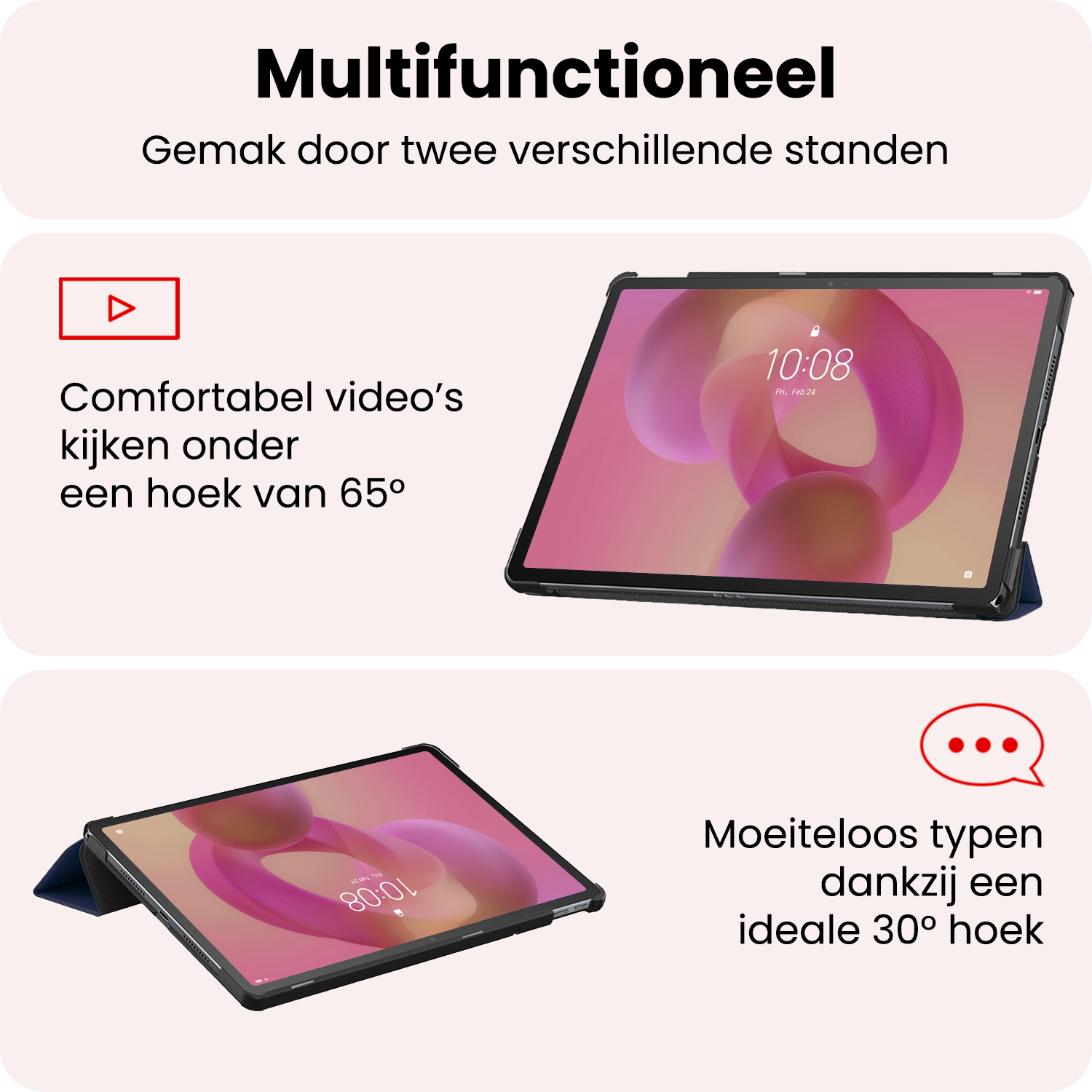 NoXx NoXx Lenovo Idea Tab Hoesje - Donkerblauw