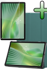 BASEY. BASEY. Lenovo Tab 10.1 inch Hoesje Met Screenprotector - Donkergroen