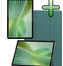 BASEY. BASEY. Lenovo Tab 10.1 inch Hoesje Met Screenprotector - Donkergroen