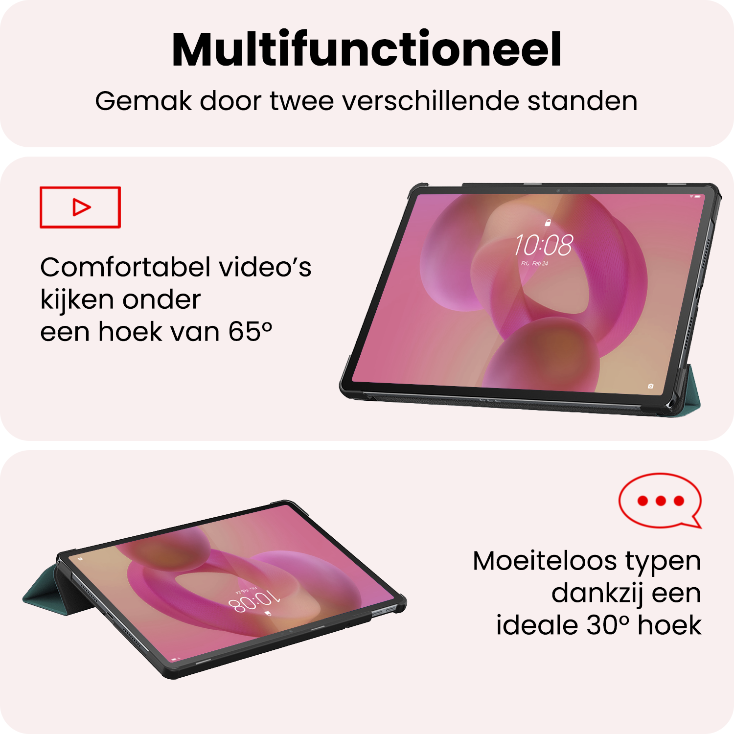 NoXx NoXx Lenovo Idea Tab Hoesje Met Screenprotector - Donkergroen