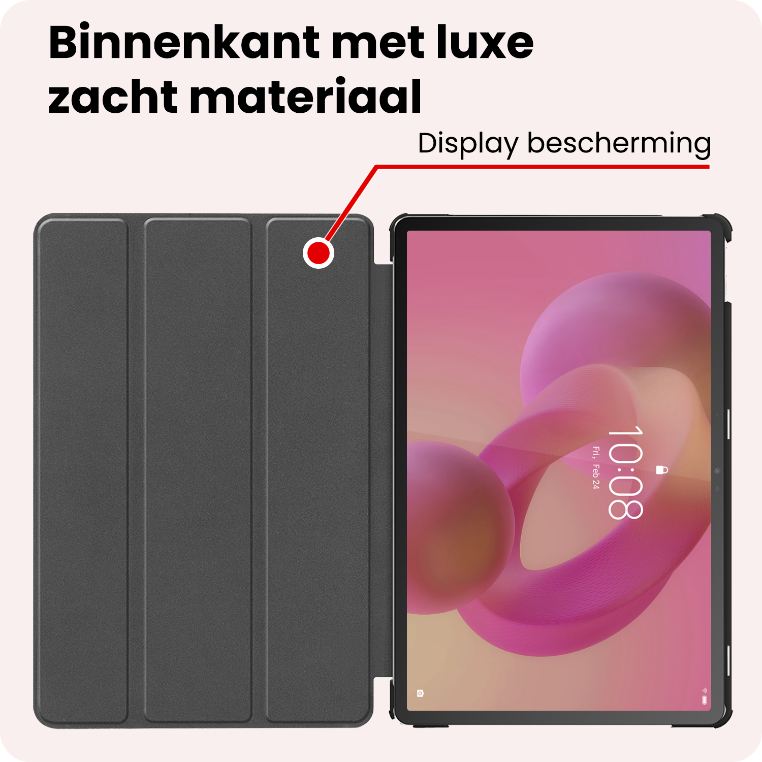 NoXx NoXx Lenovo Idea Tab Hoesje Met Screenprotector - Grijs