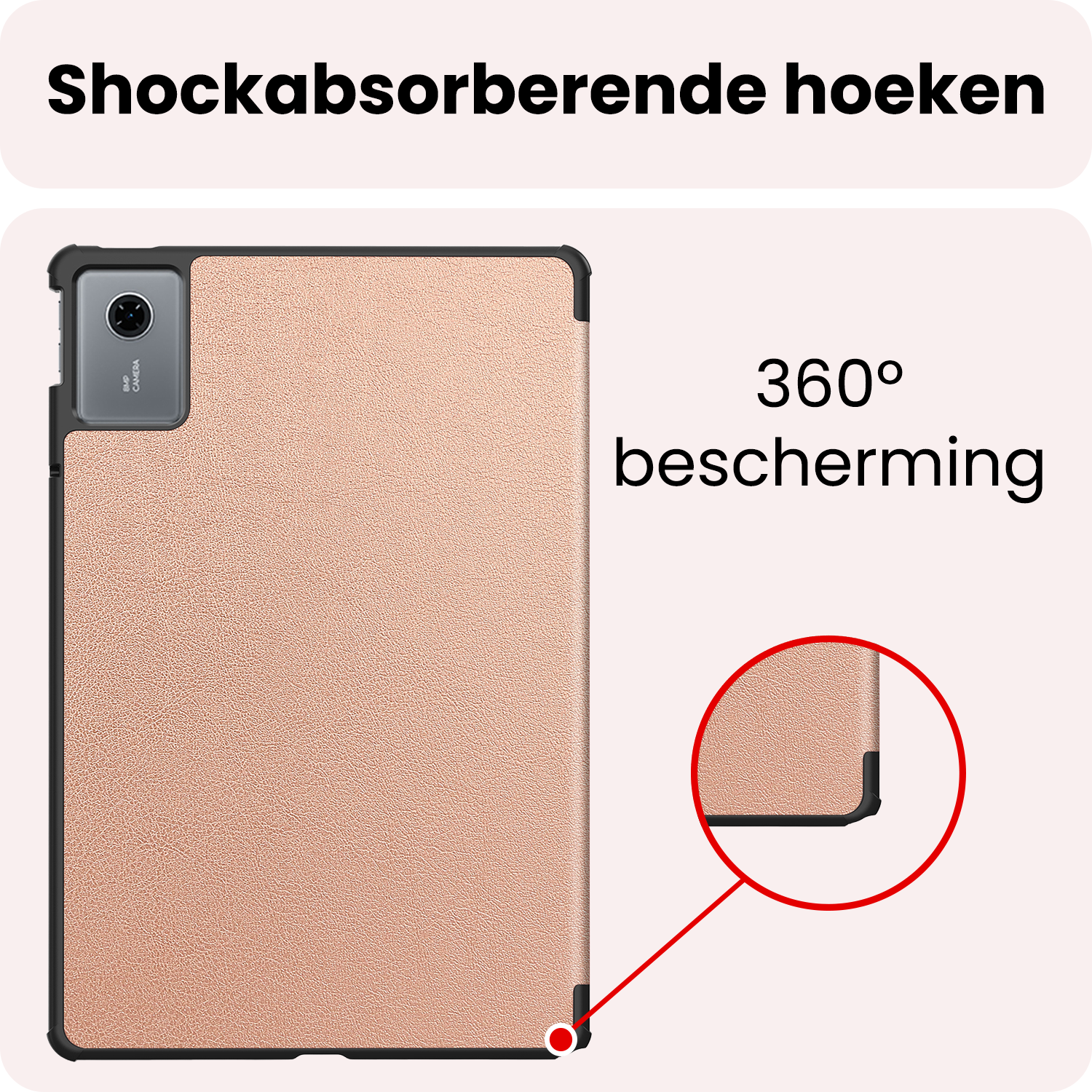 NoXx NoXx Lenovo Idea Tab Hoesje Met Screenprotector - Rose Goud