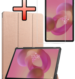 NoXx NoXx Lenovo Idea Tab Hoesje Met Screenprotector - Rose Goud
