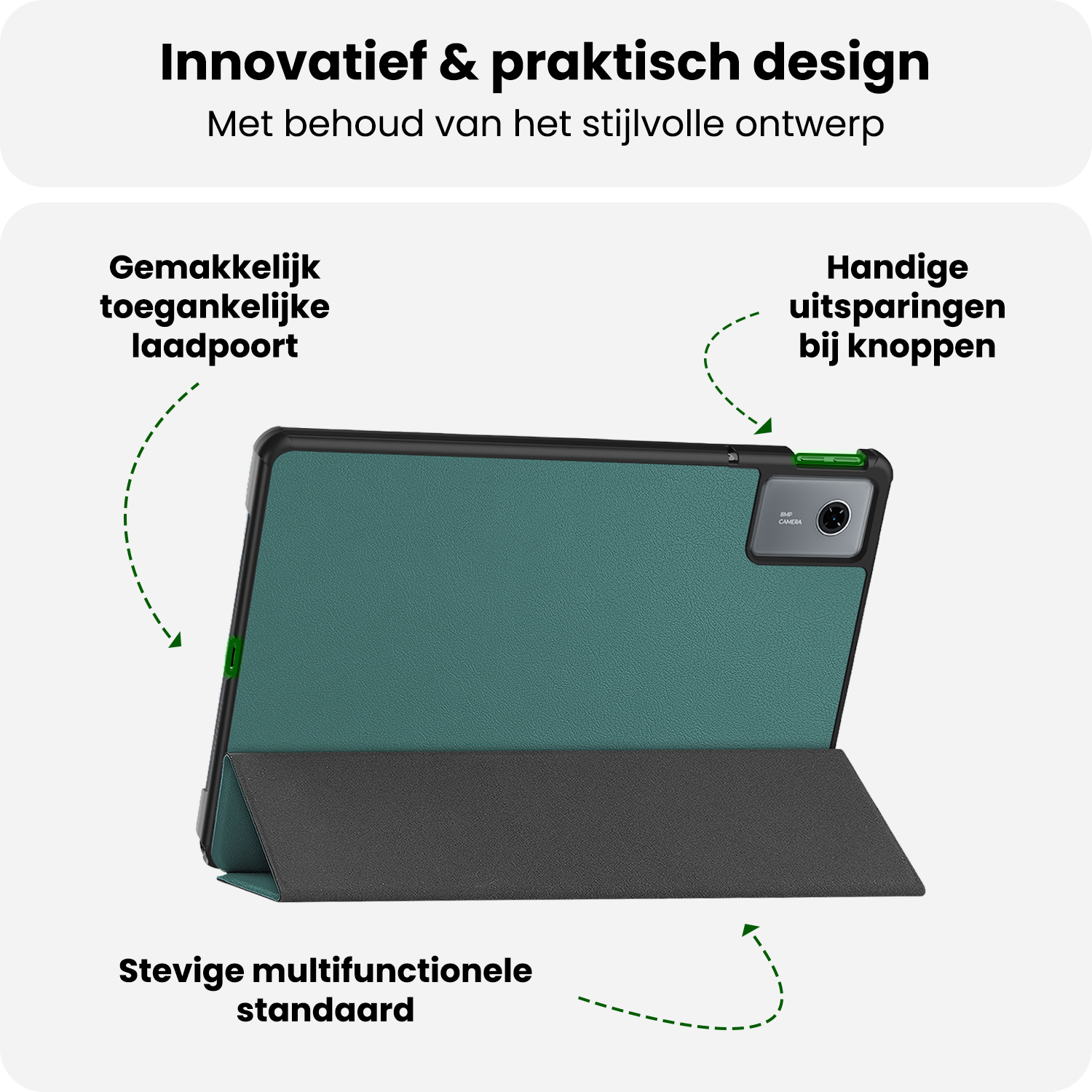 BASEY. BASEY. Lenovo Idea Tab Hoesje - Donkergroen