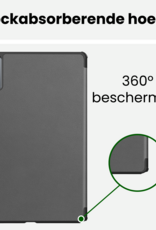 BASEY. BASEY. Lenovo Idea Tab Hoesje Met Screenprotector - Grijs