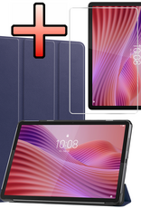 NoXx NoXx Lenovo Tab 10.1 inch Hoesje Met Screenprotector - Donkerblauw