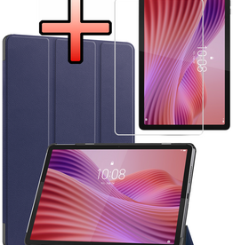 NoXx NoXx Lenovo Tab 10.1 inch Hoesje Met Screenprotector - Donkerblauw