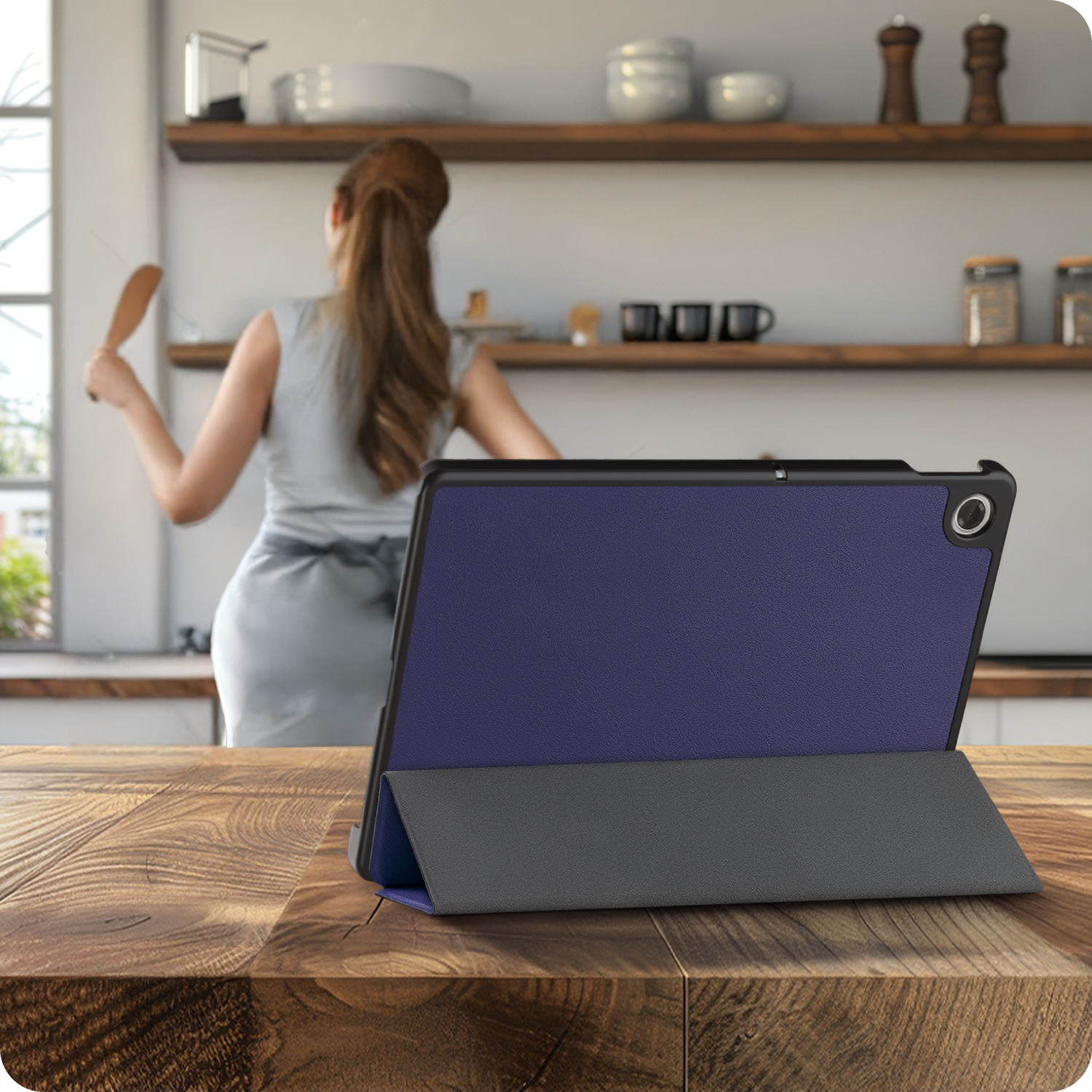 NoXx NoXx Lenovo Tab 10.1 inch Hoesje Met Screenprotector - Donkerblauw