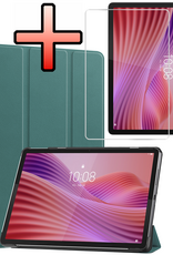 NoXx NoXx Lenovo Tab 10.1 inch Hoesje Met Screenprotector - Donkergroen