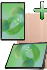 BASEY. BASEY. Lenovo Idea Tab Hoesje Met Screenprotector - Rose Goud