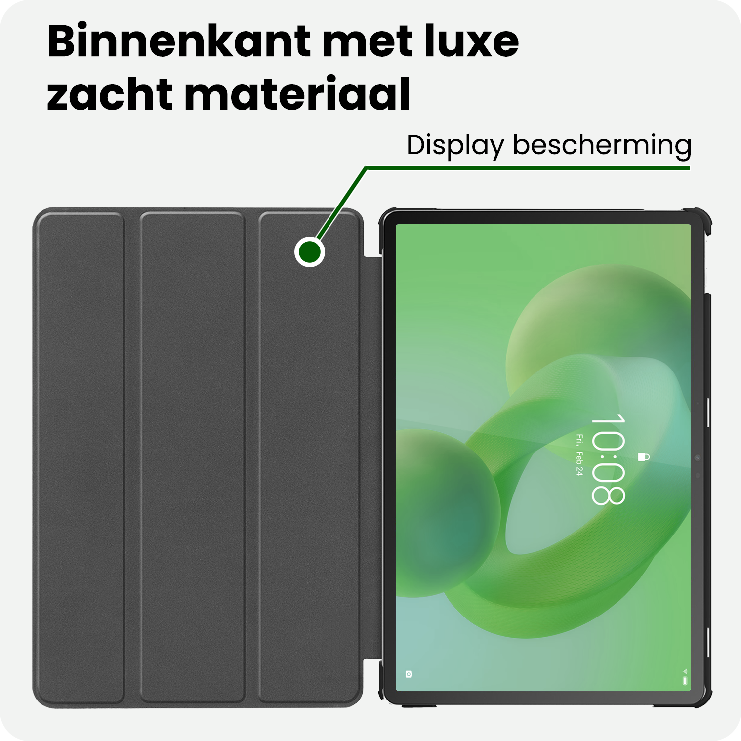 BASEY. BASEY. Lenovo Idea Tab Hoesje Met Screenprotector - Rose Goud