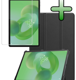 BASEY. BASEY. Lenovo Idea Tab Hoesje Met Screenprotector - Zwart