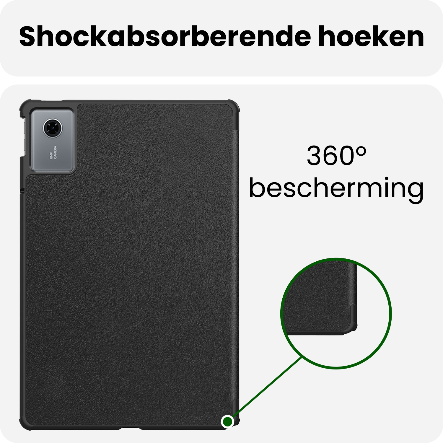 BASEY. BASEY. Lenovo Idea Tab Hoesje Met Screenprotector - Zwart