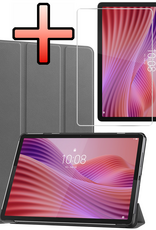 NoXx NoXx Lenovo Tab 10.1 inch Hoesje Met Screenprotector - Grijs