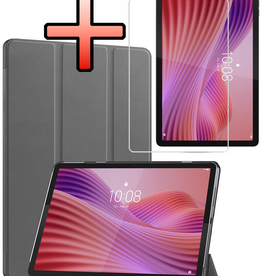 NoXx NoXx Lenovo Tab 10.1 inch Hoesje Met Screenprotector - Grijs