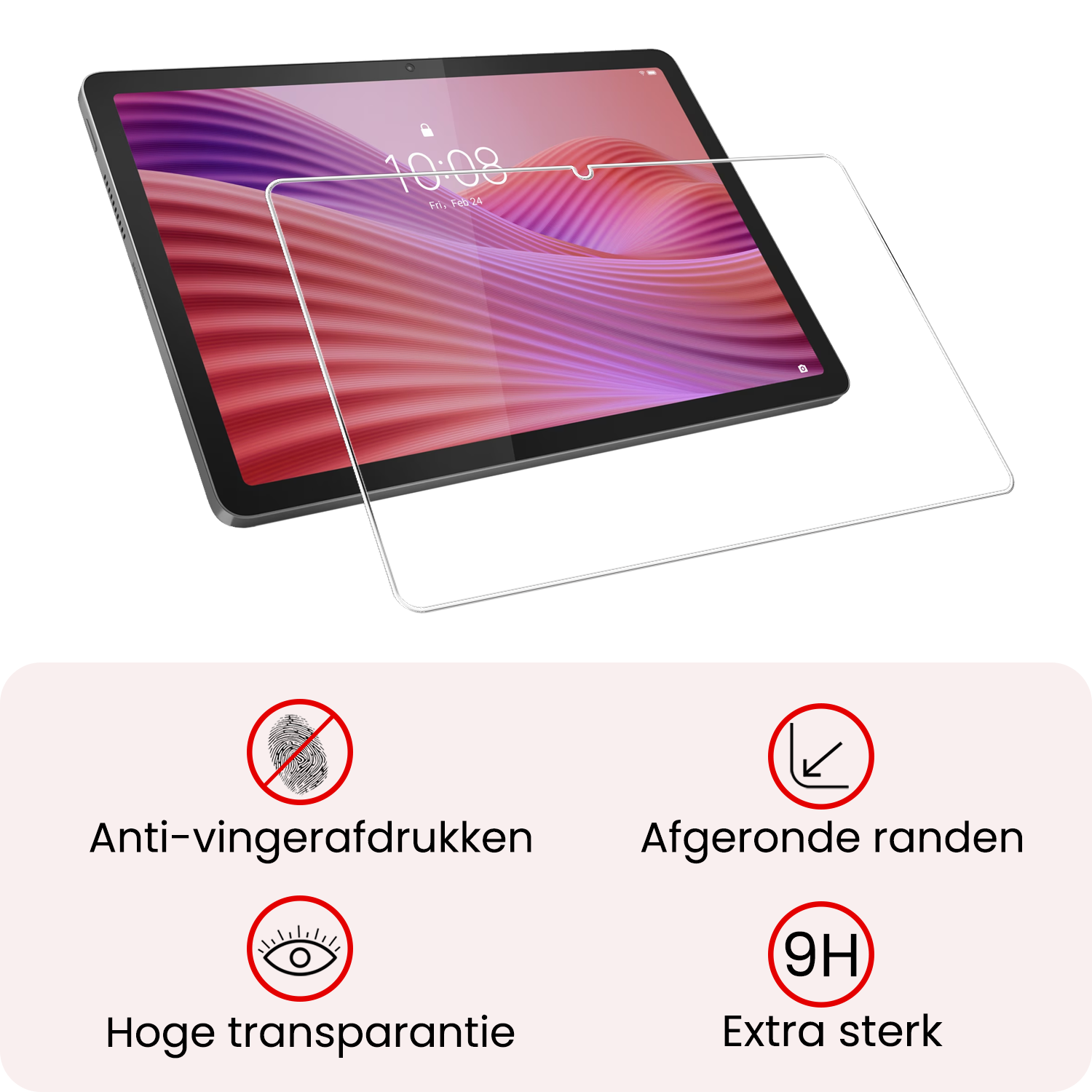 NoXx NoXx Lenovo Tab 10.1 inch Hoesje Met Screenprotector - Rose Goud