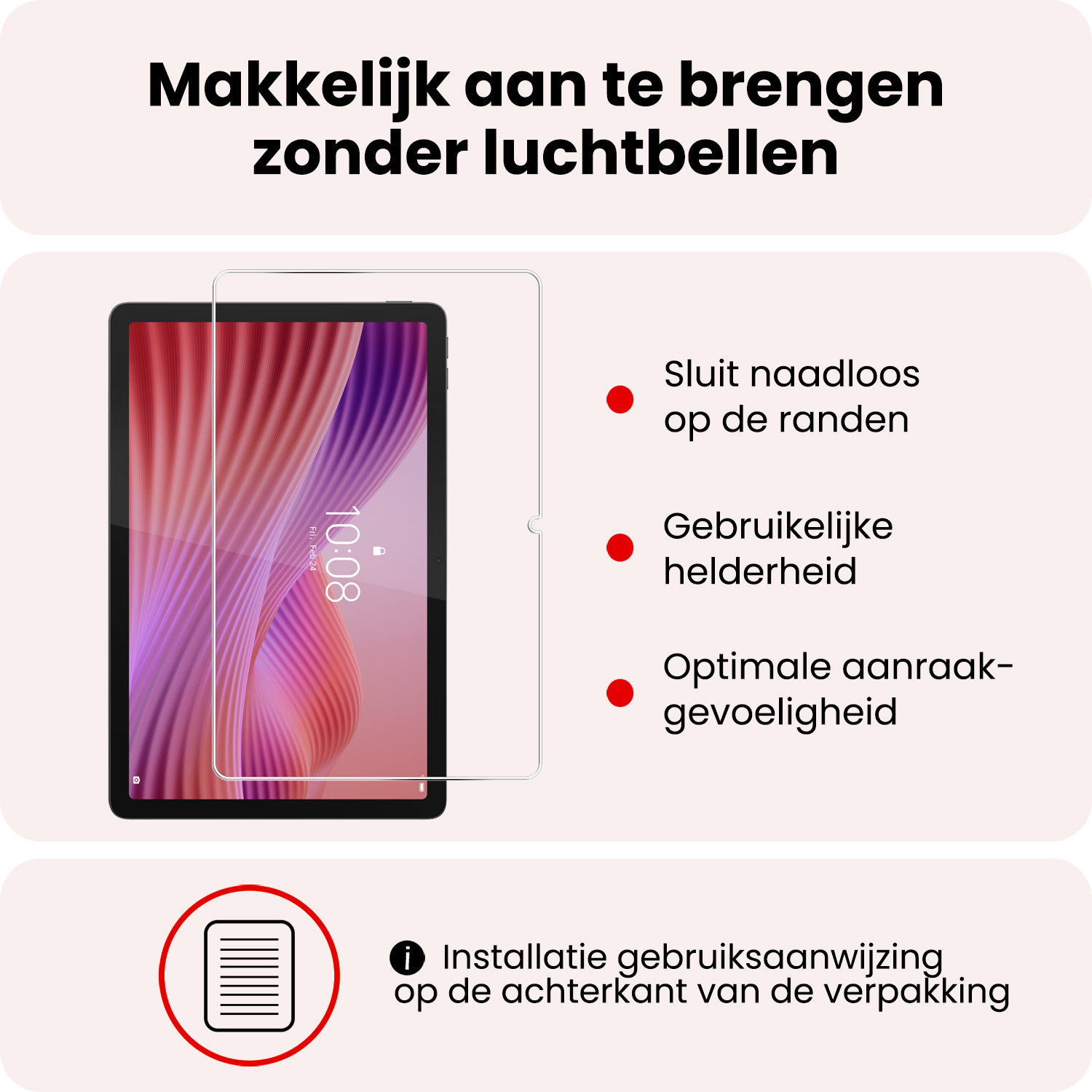 NoXx NoXx Lenovo Tab 10.1 inch Hoesje Met Screenprotector - Rose Goud
