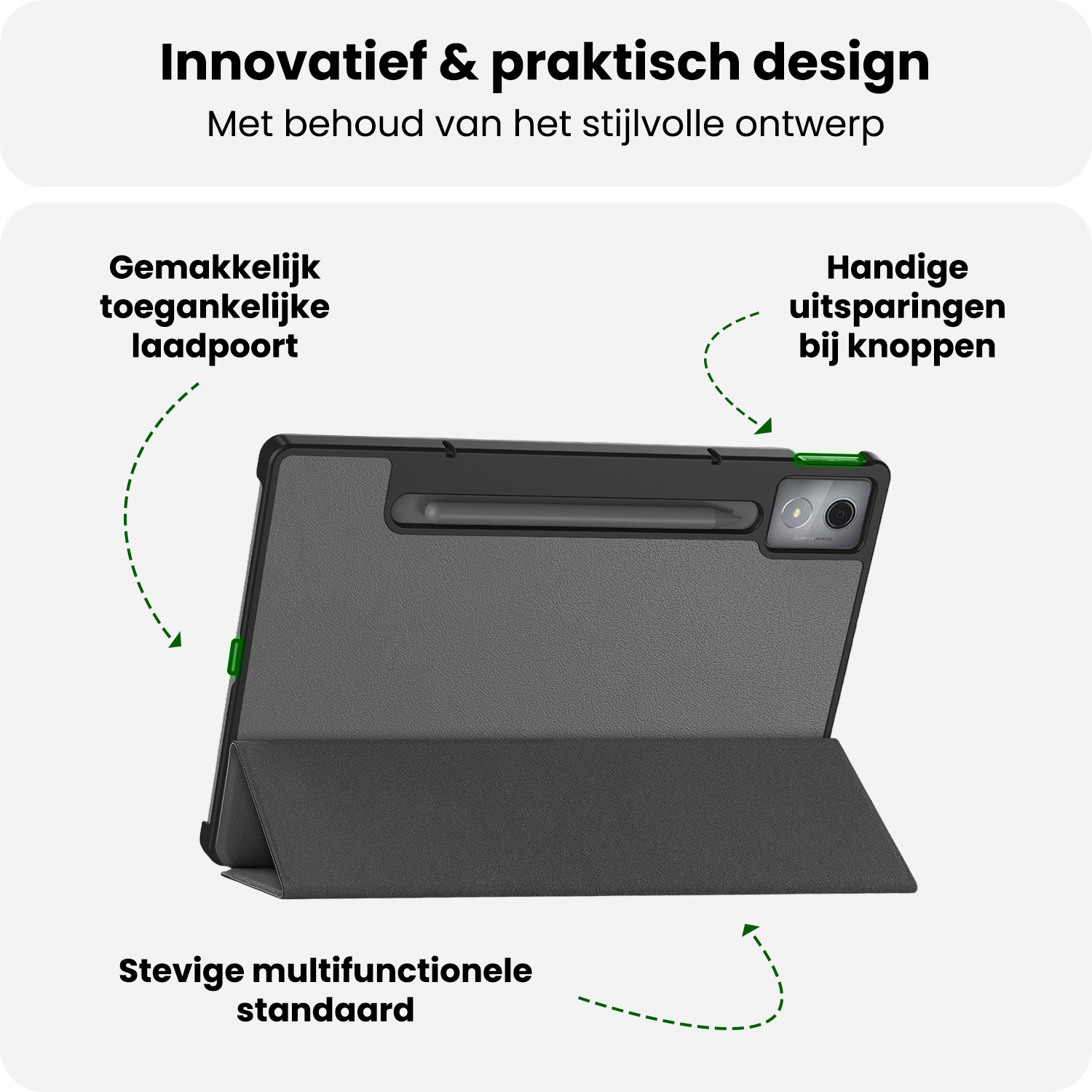 BASEY. BASEY. Lenovo Idea Tab Pro Hoesje - Grijs