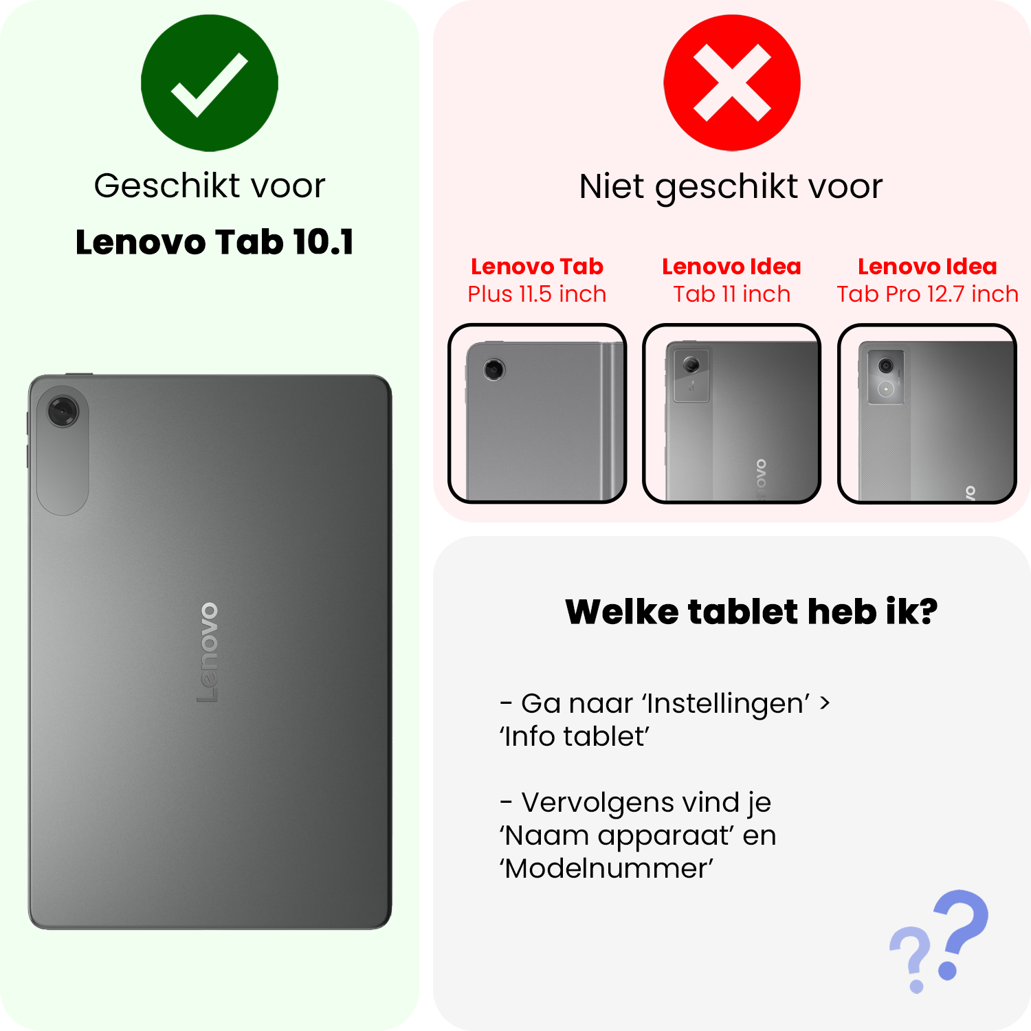 NoXx NoXx Lenovo Tab 10.1 inch Hoesje Met Screenprotector - Zwart
