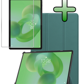 BASEY. BASEY. Lenovo Idea Tab Pro Hoesje Met Screenprotector - Donkergroen
