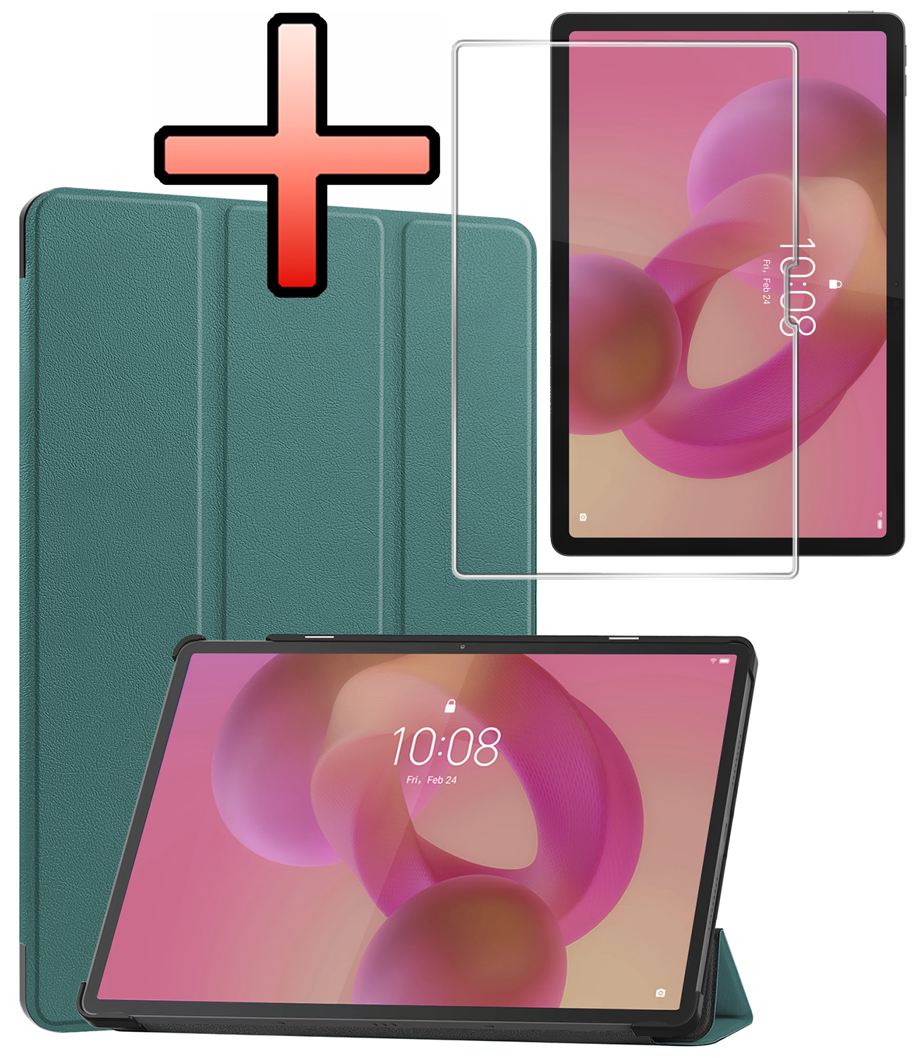 NoXx NoXx Lenovo Idea Tab Pro Hoesje Met Screenprotector - Donkergroen