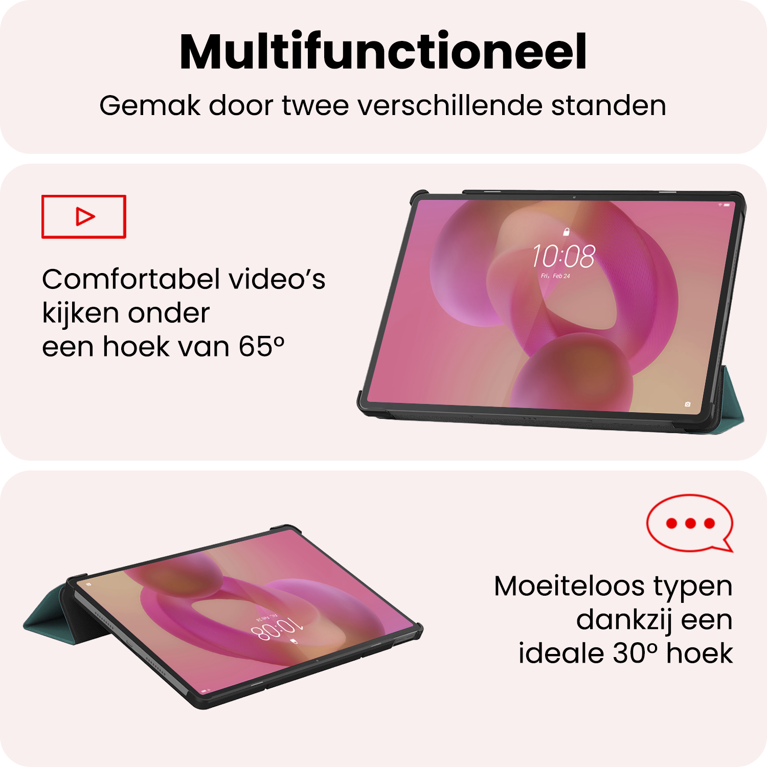 NoXx NoXx Lenovo Idea Tab Pro Hoesje Met Screenprotector - Donkergroen