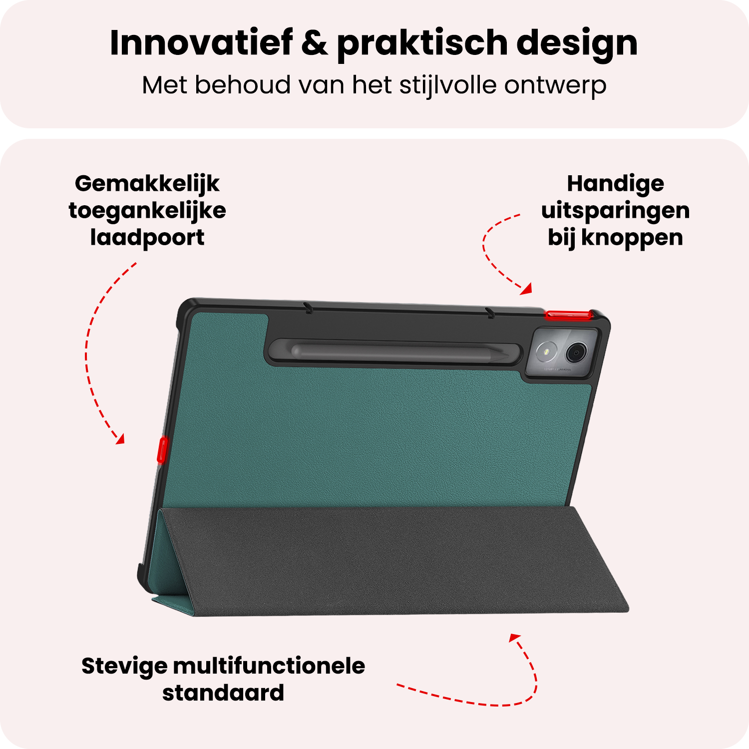 NoXx NoXx Lenovo Idea Tab Pro Hoesje Met Screenprotector - Donkergroen