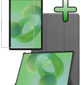 BASEY. BASEY. Lenovo Idea Tab Pro Hoesje Met Screenprotector - Grijs