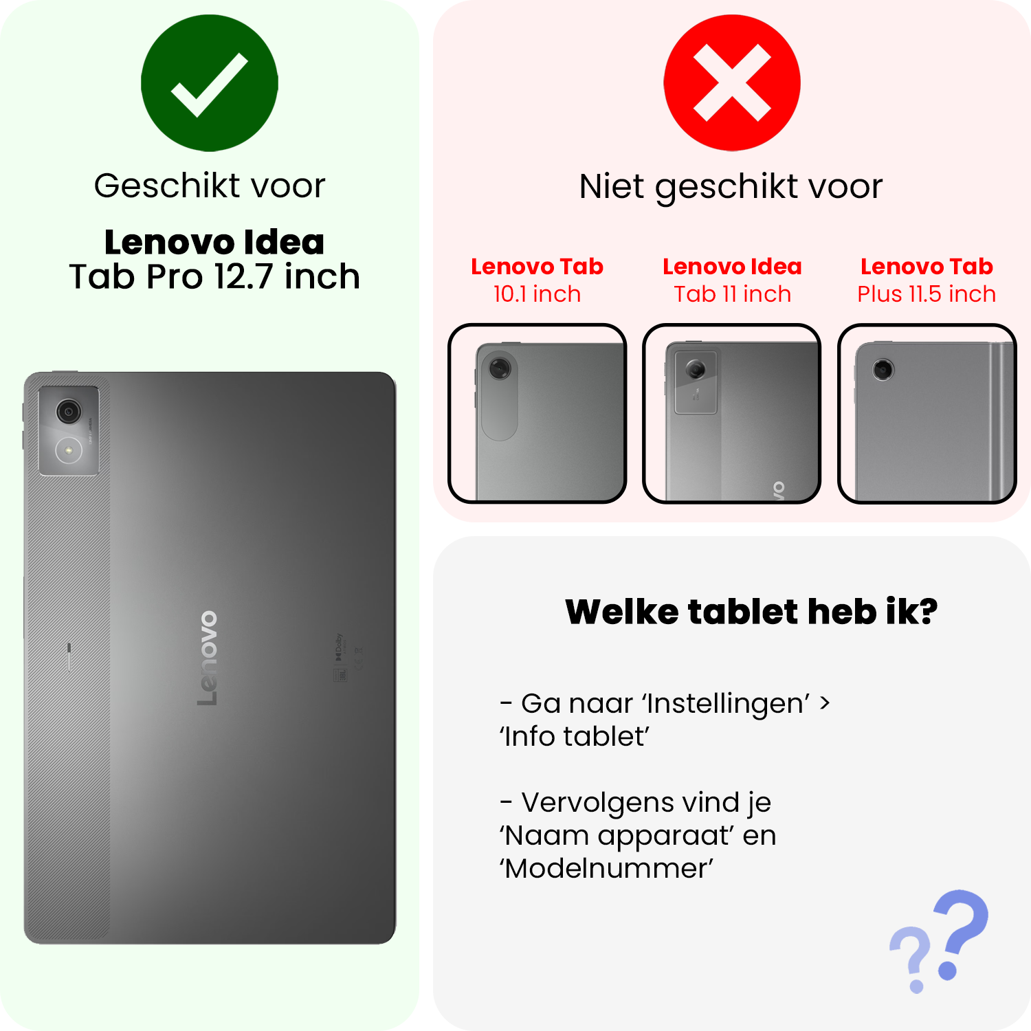 BASEY. BASEY. Lenovo Idea Tab Pro Hoesje Met Screenprotector - Grijs