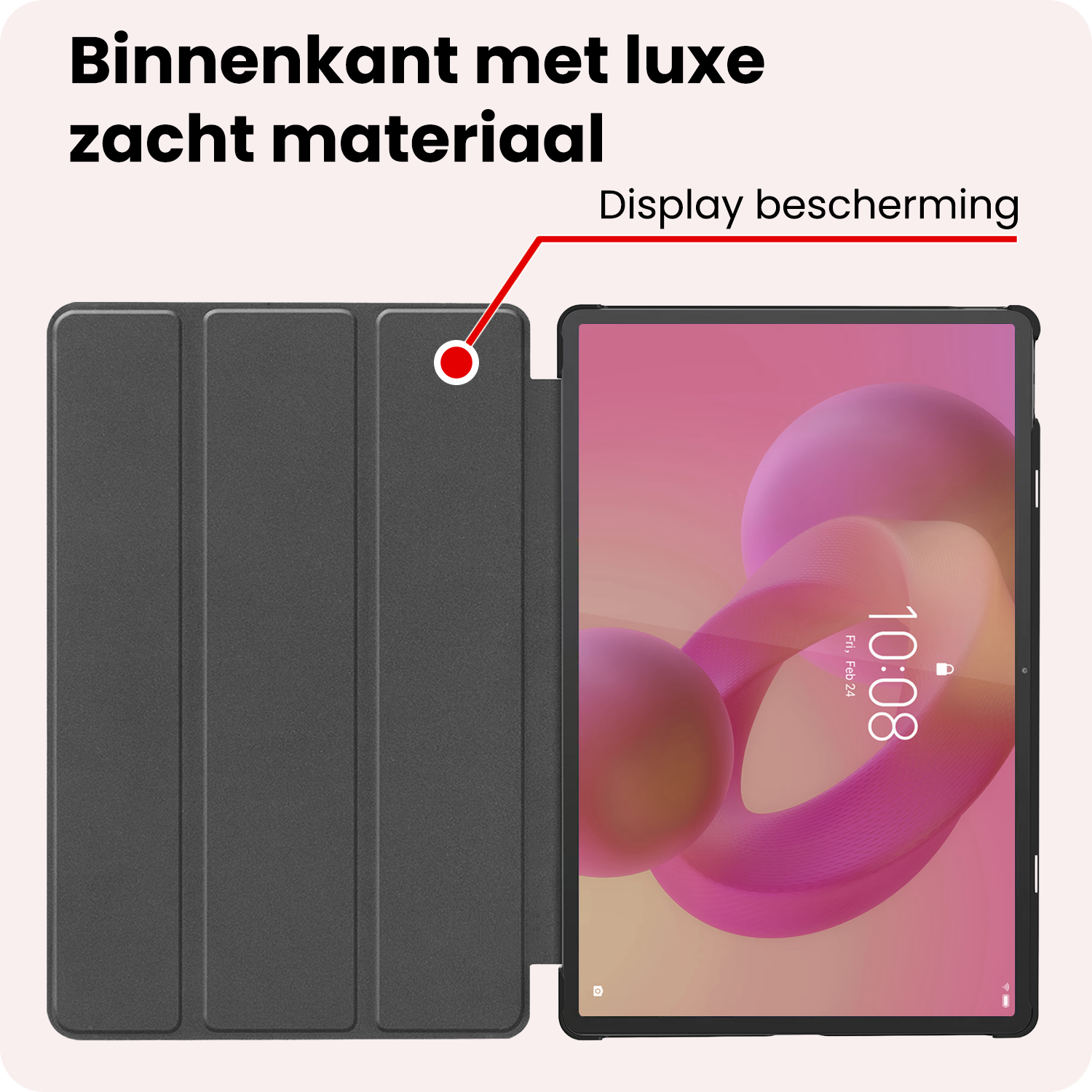 NoXx NoXx Lenovo Idea Tab Pro Hoesje Met Screenprotector - Grijs