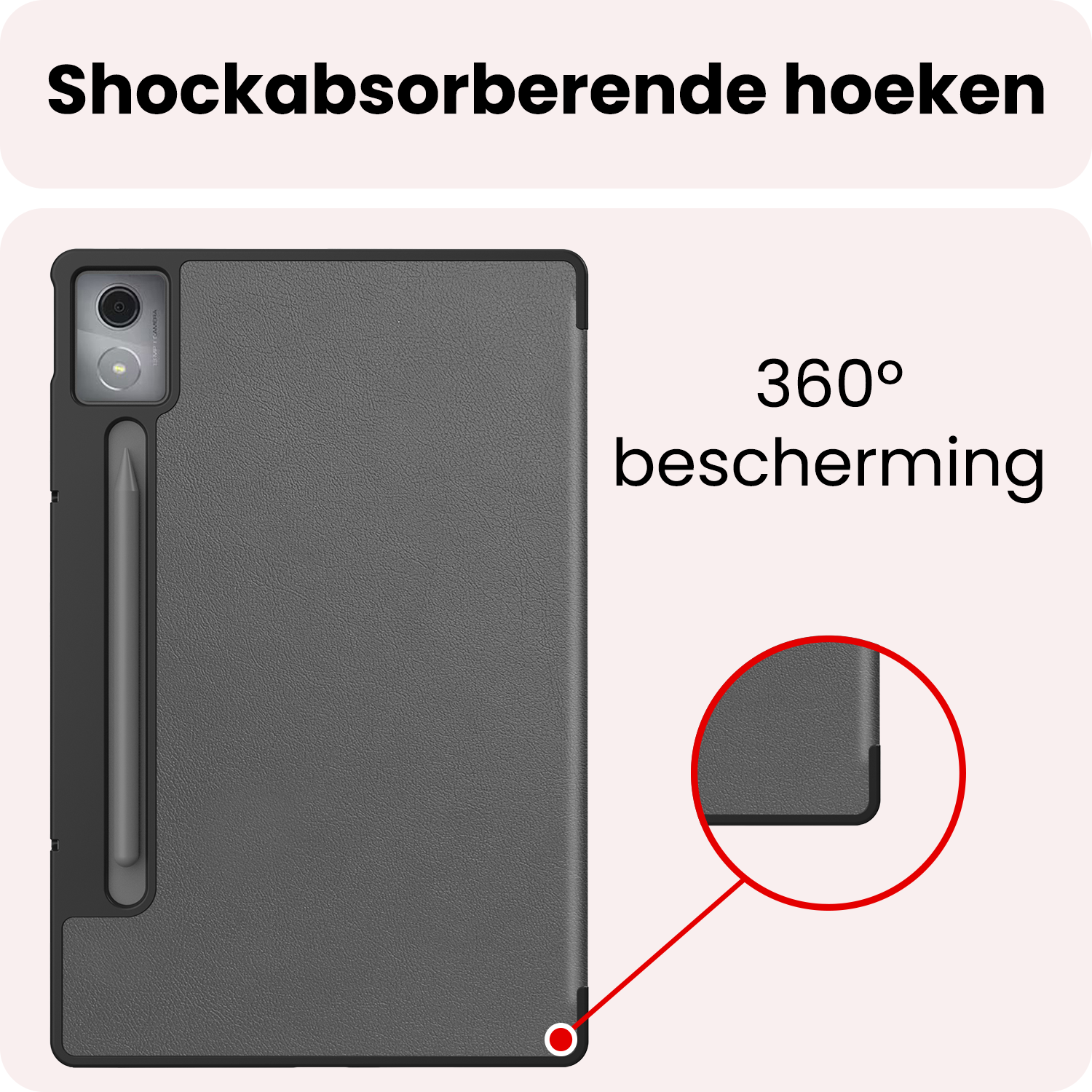 NoXx NoXx Lenovo Idea Tab Pro Hoesje Met Screenprotector - Grijs