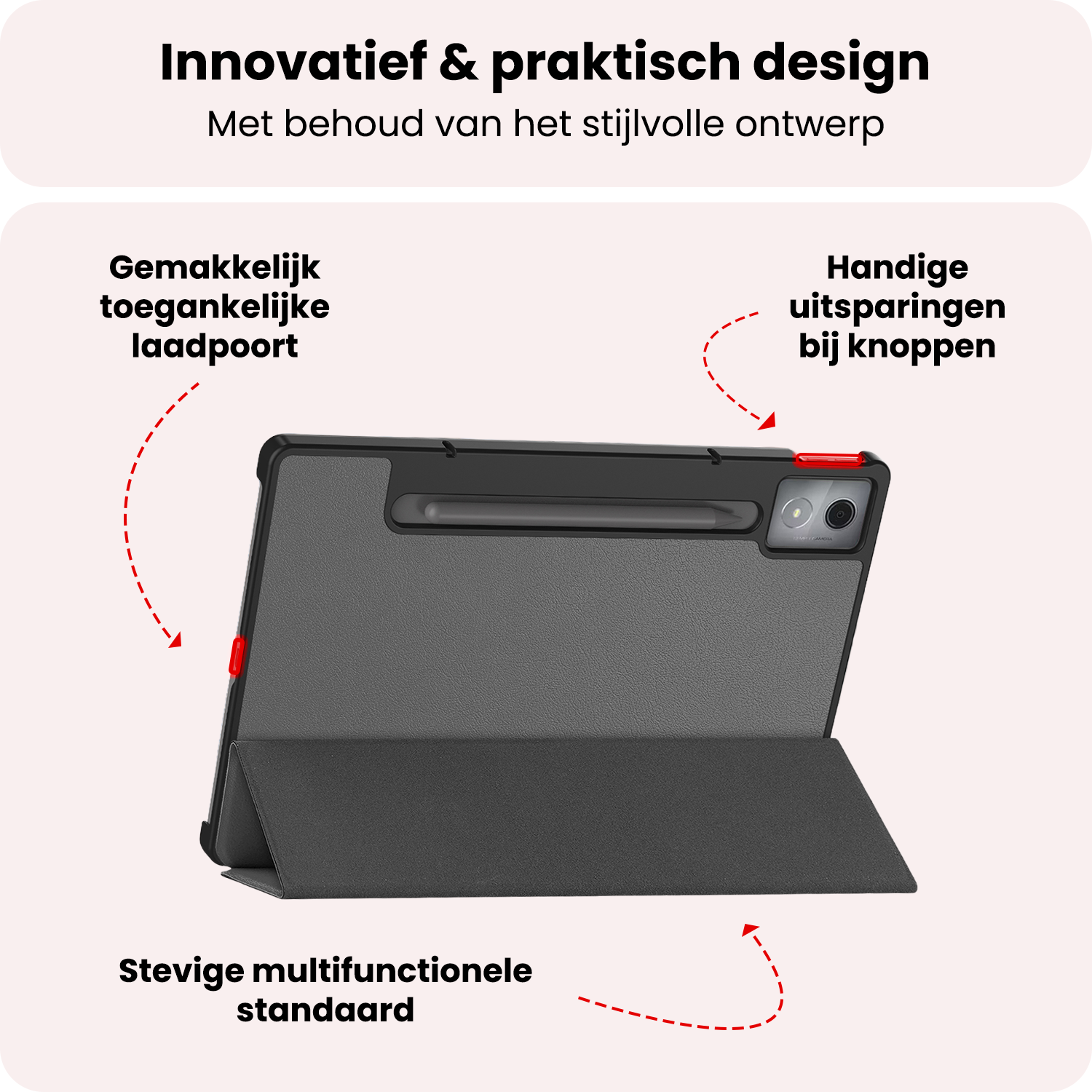 NoXx NoXx Lenovo Idea Tab Pro Hoesje Met Screenprotector - Grijs