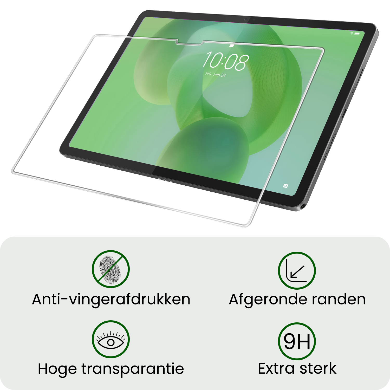 BASEY. BASEY. Lenovo Idea Tab Pro Hoesje Met Screenprotector - Zwart