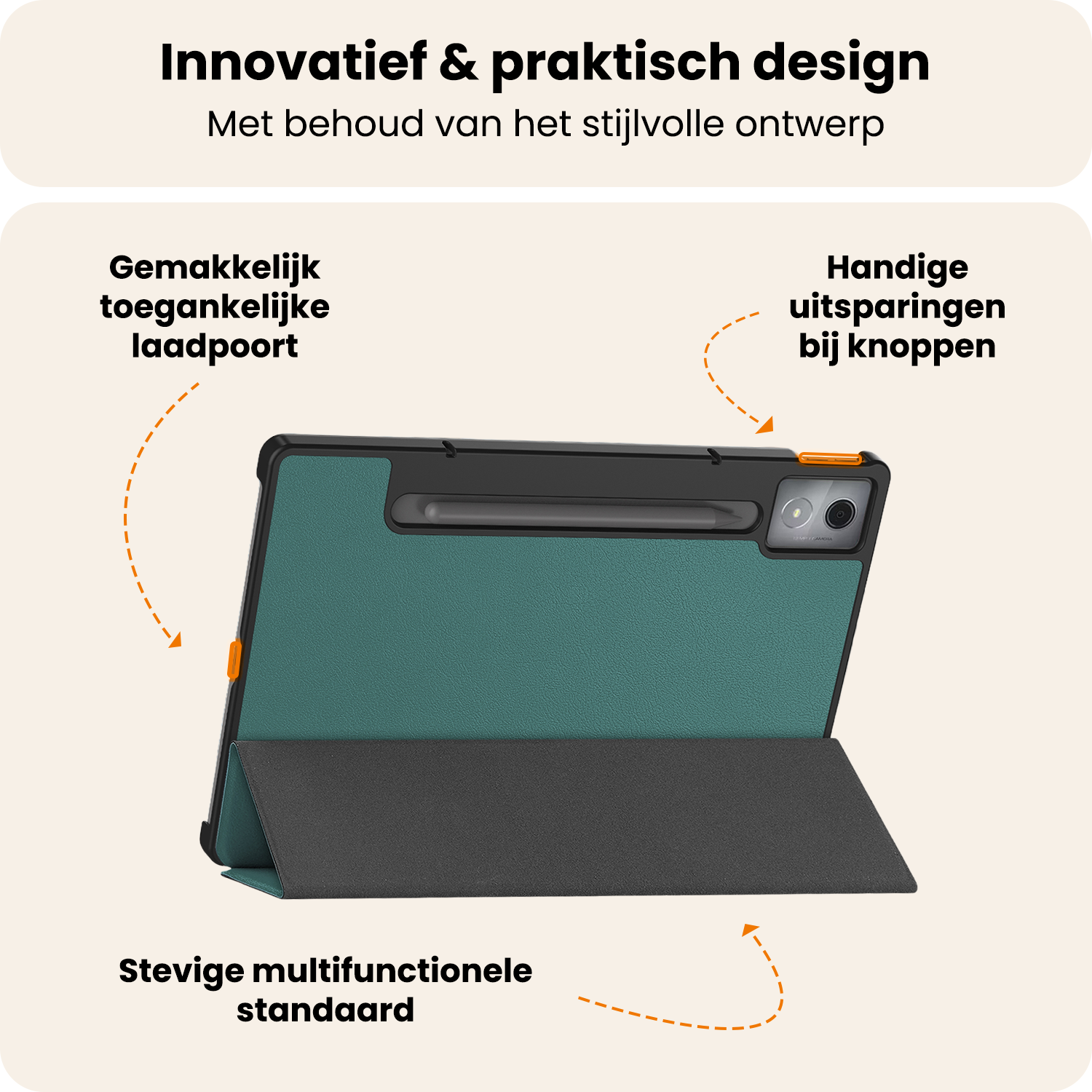 Nomfy Nomfy Lenovo Idea Tab Pro Hoesje - Donkergroen