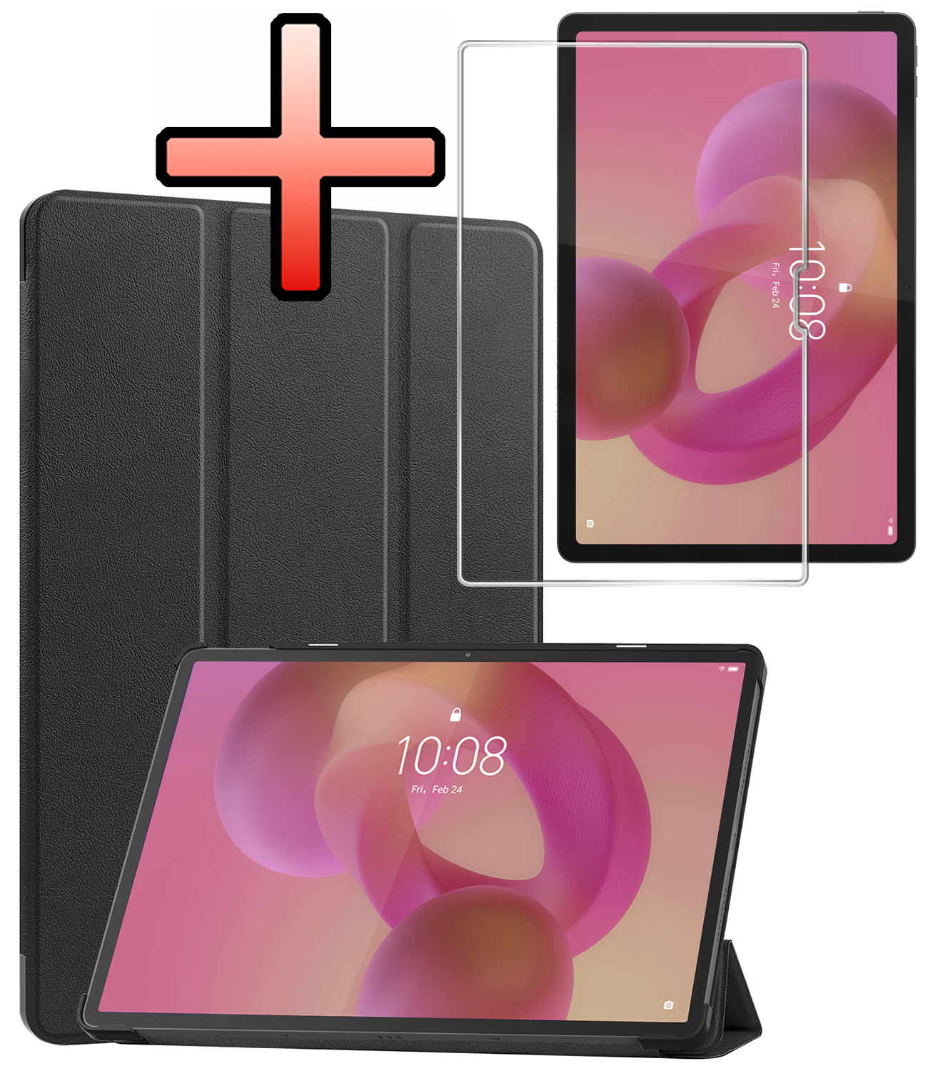 NoXx NoXx Lenovo Idea Tab Pro Hoesje Met Screenprotector - Zwart